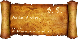 Vasko Vivien névjegykártya